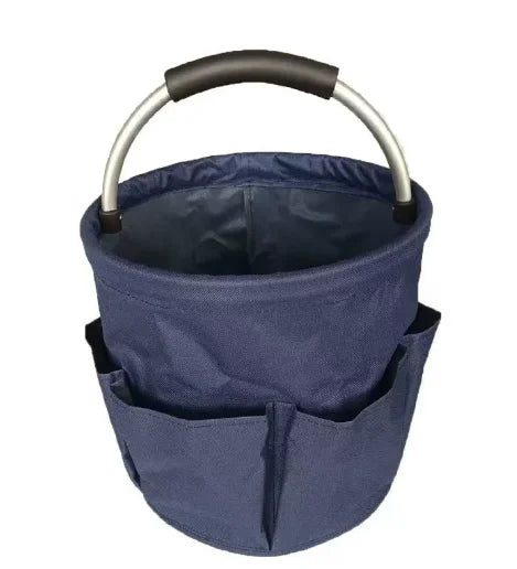 Portable Foldable Picnic Basket Oxford Cloth for Garden Tool Basket Outdoor Travel Storage Toiletry Handle Large Storage Bag