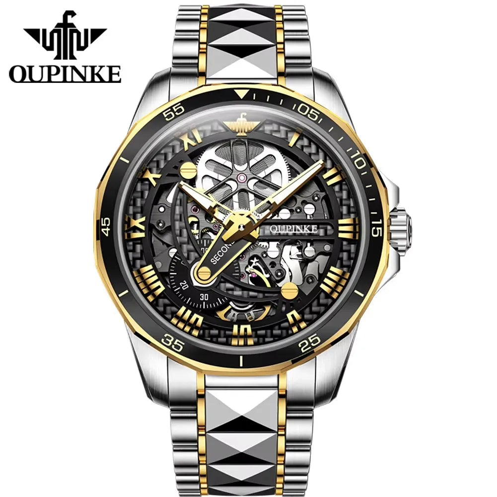 Oupinke 3178 Original Branded Automatic Mechanical Wristwatch Waterproof Luminous Hands Watch for Men Montre Relojes Para Hombre