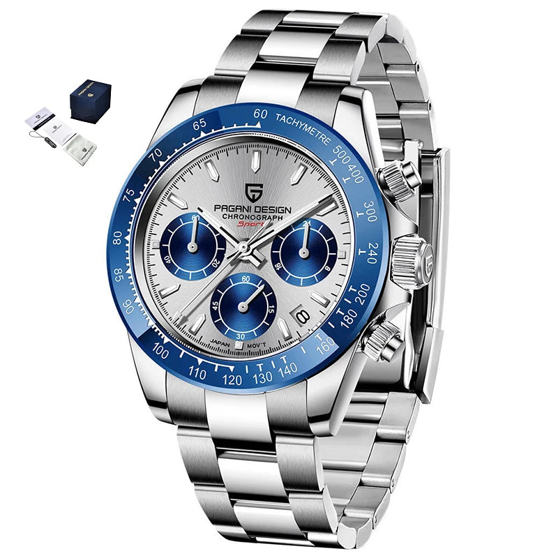 Pagani Design PD-1644 1644 Fashion Calendar Analog MIYOTA OS20 Quartz Movement Stainless Steel Luxury Wrist Watch for Men Reloj