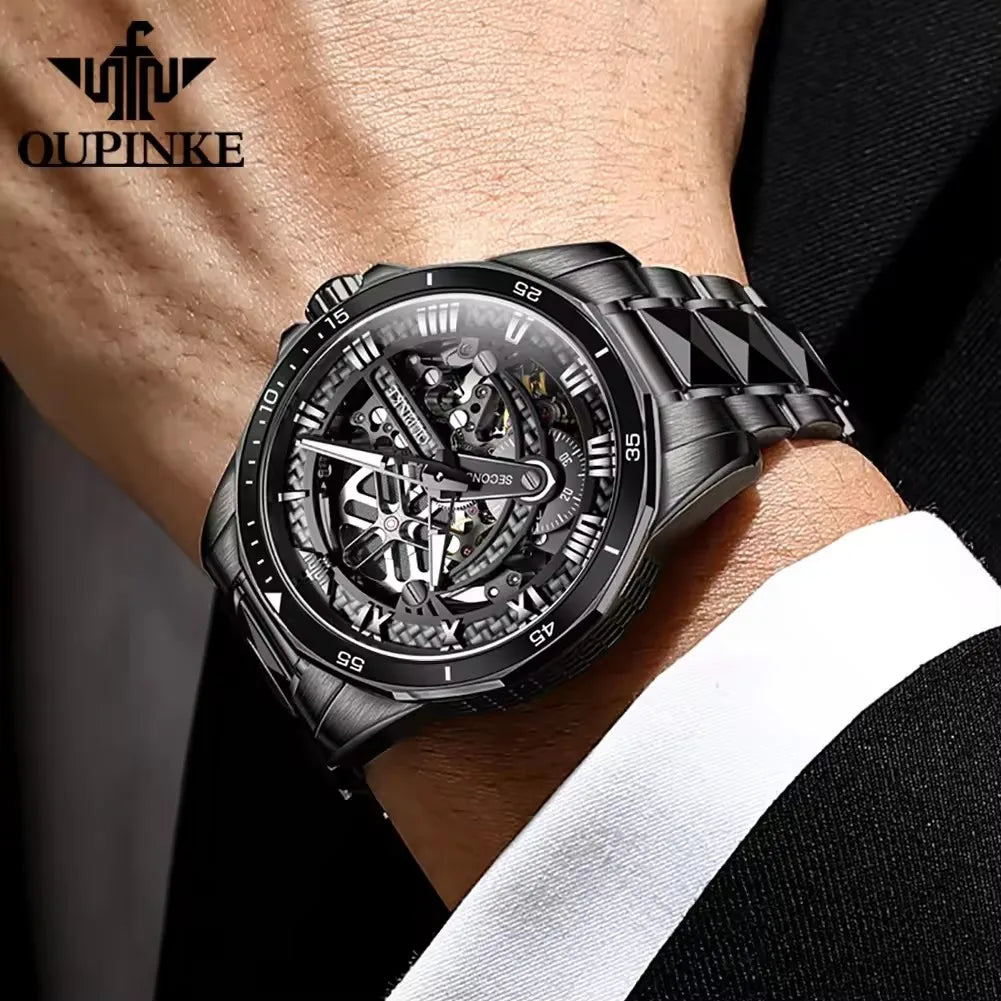 Oupinke 3178 Original Branded Automatic Mechanical Wristwatch Waterproof Luminous Hands Watch for Men Montre Relojes Para Hombre