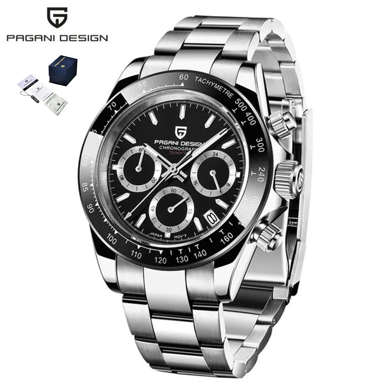 Pagani Design PD-1644 1644 Fashion Calendar Analog MIYOTA OS20 Quartz Movement Stainless Steel Luxury Wrist Watch for Men Reloj