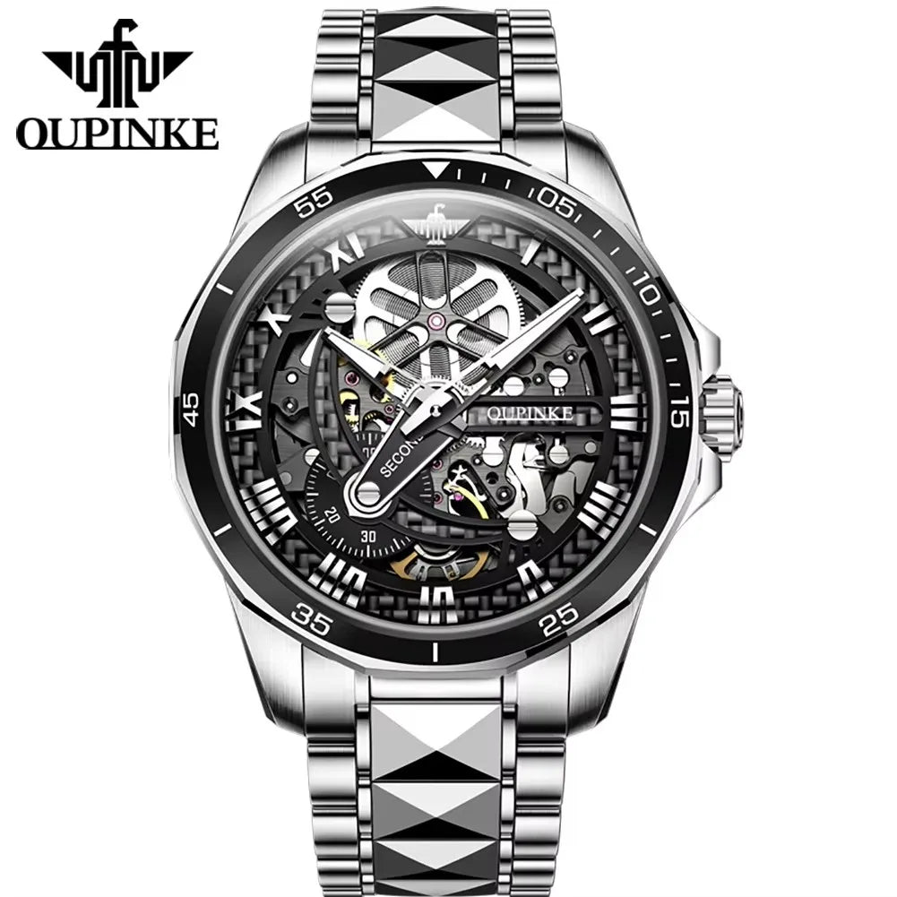 Oupinke 3178 Original Branded Automatic Mechanical Wristwatch Waterproof Luminous Hands Watch for Men Montre Relojes Para Hombre