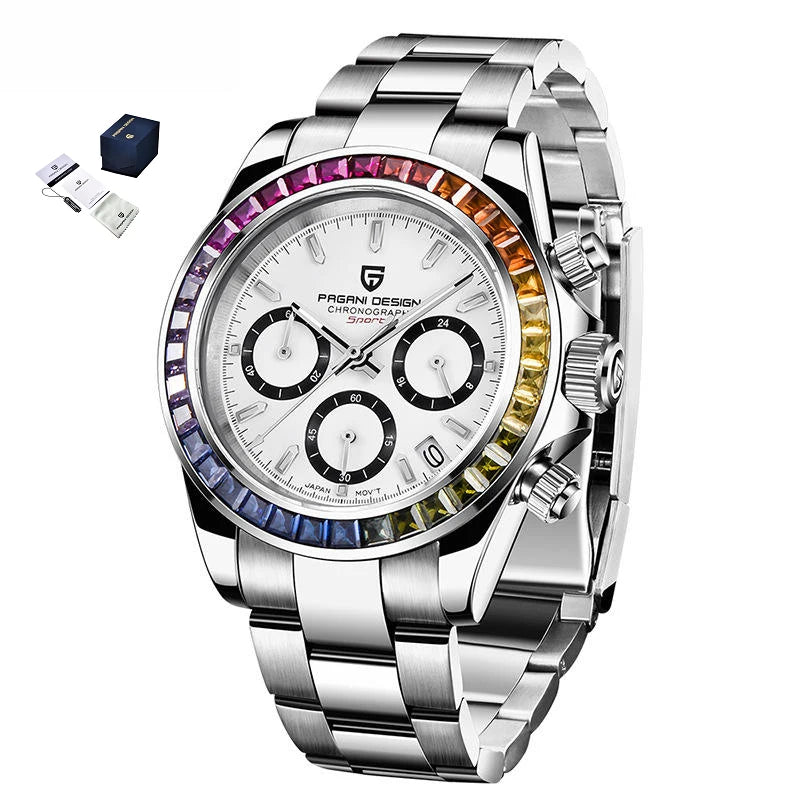Pagani Design PD-1644 1644 Fashion Calendar Analog MIYOTA OS20 Quartz Movement Stainless Steel Luxury Wrist Watch for Men Reloj