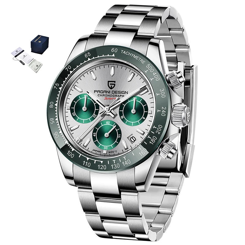 Pagani Design PD-1644 1644 Fashion Calendar Analog MIYOTA OS20 Quartz Movement Stainless Steel Luxury Wrist Watch for Men Reloj