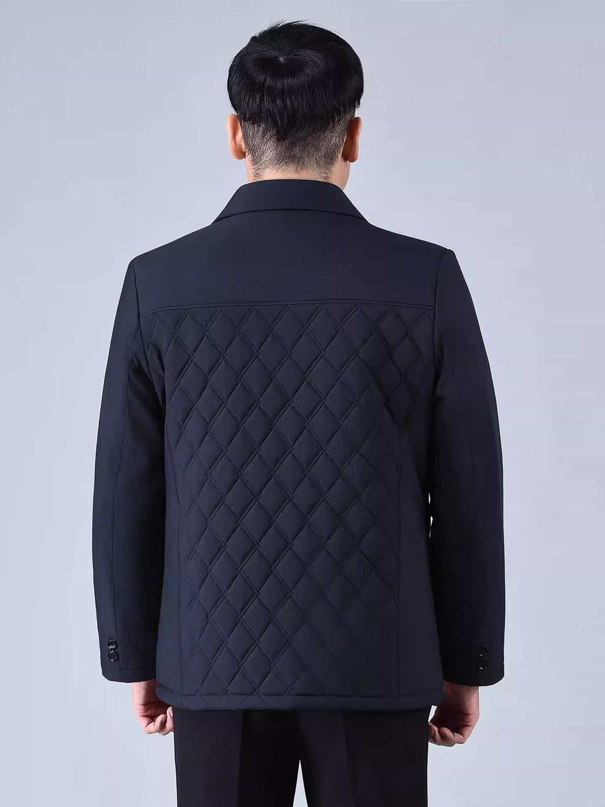 Dad's Winter Outwear, Cotton-Padded Outwear, Middle-Aged and Elderly Men's Cotton-Padded Thickeneded Cotton-Padded Jacket, Autumn and Winter Grandpa's Stand-Up Collar Top