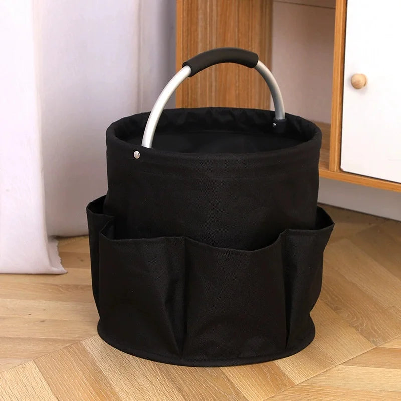 Portable Foldable Picnic Basket Oxford Cloth for Garden Tool Basket Outdoor Travel Storage Toiletry Handle Large Storage Bag