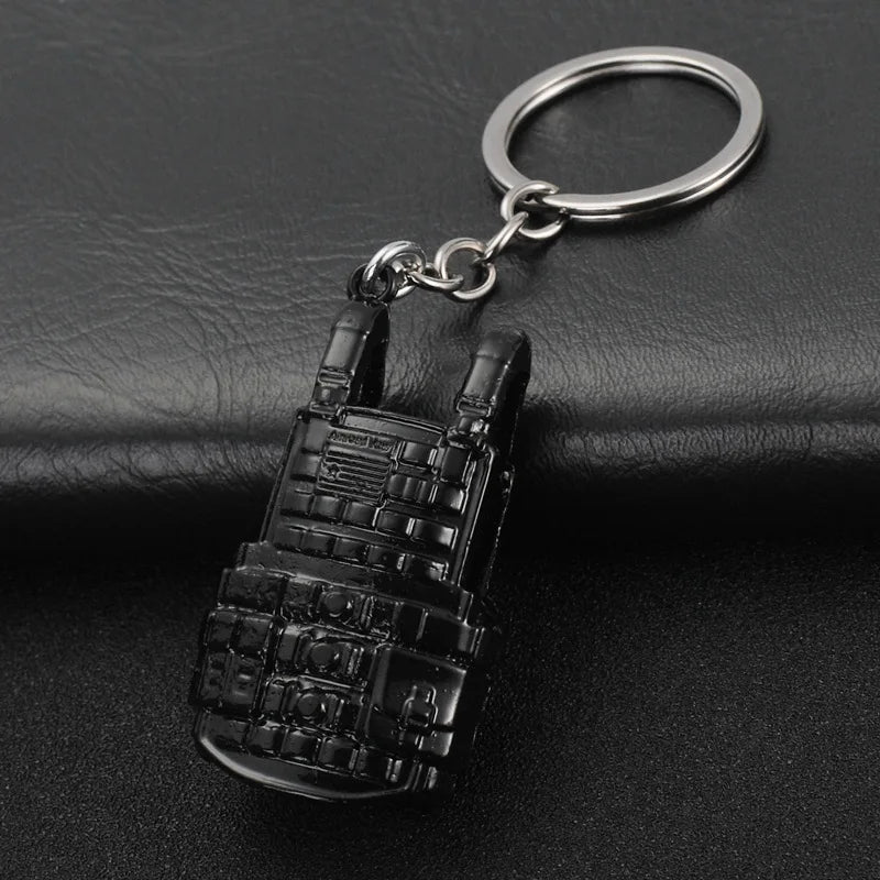 PUBG Keychain Survival Gun Helmet Shape Key Chain Fashion FPS CS Game Keyring Car Bag Pendant Gifts for Men Boyfriend Brothers