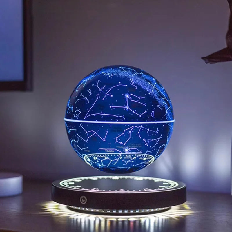 Levitating Lamp Magnetic Levitation Globe LED Earth Floating Lamp Rotating Globe Zodiac Bedside Lights Novelty Gifts