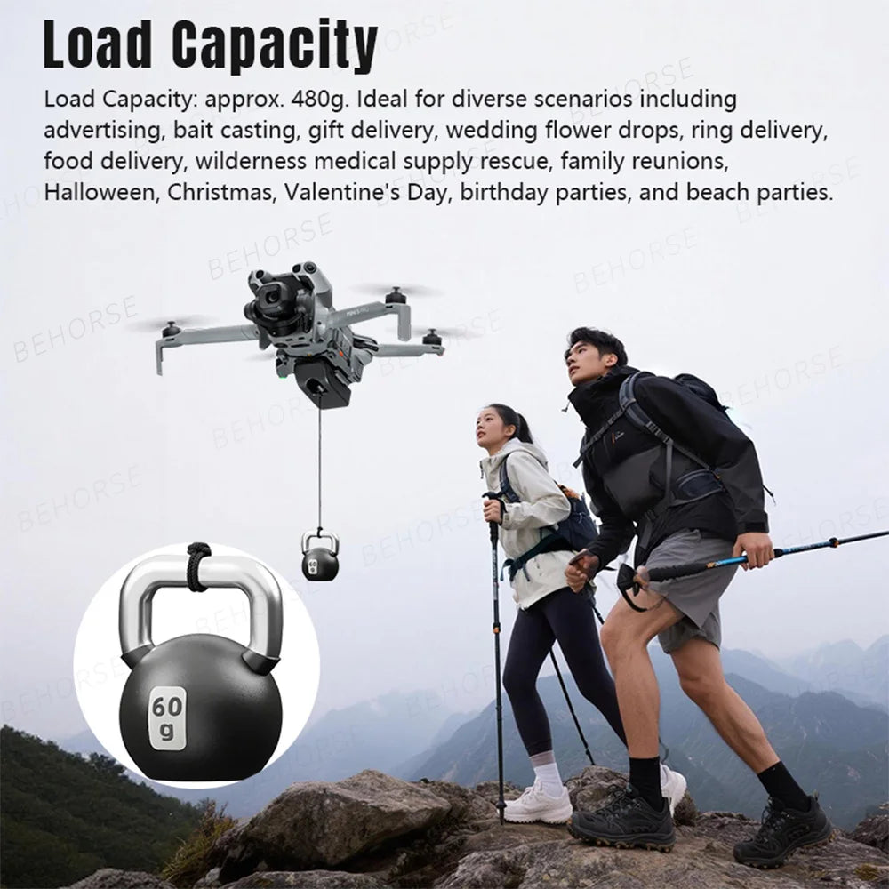 Airdrop System For DJI Mini 5 Pro Photosensitive Dispenser Rudder Lock Gift Ring Thrower For DJI Mini 5 Pro Drone Accessories