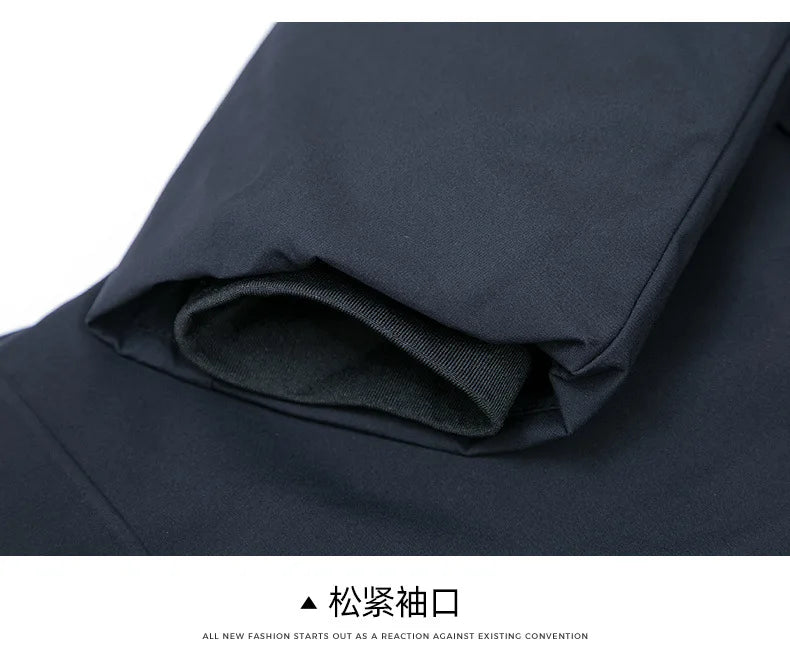 Winter New Fashion Men's Solid Color Casual Trendy Simple Basic Long Sleeve Hooded Quilted Coats Male Detachable Parkas Clothes
