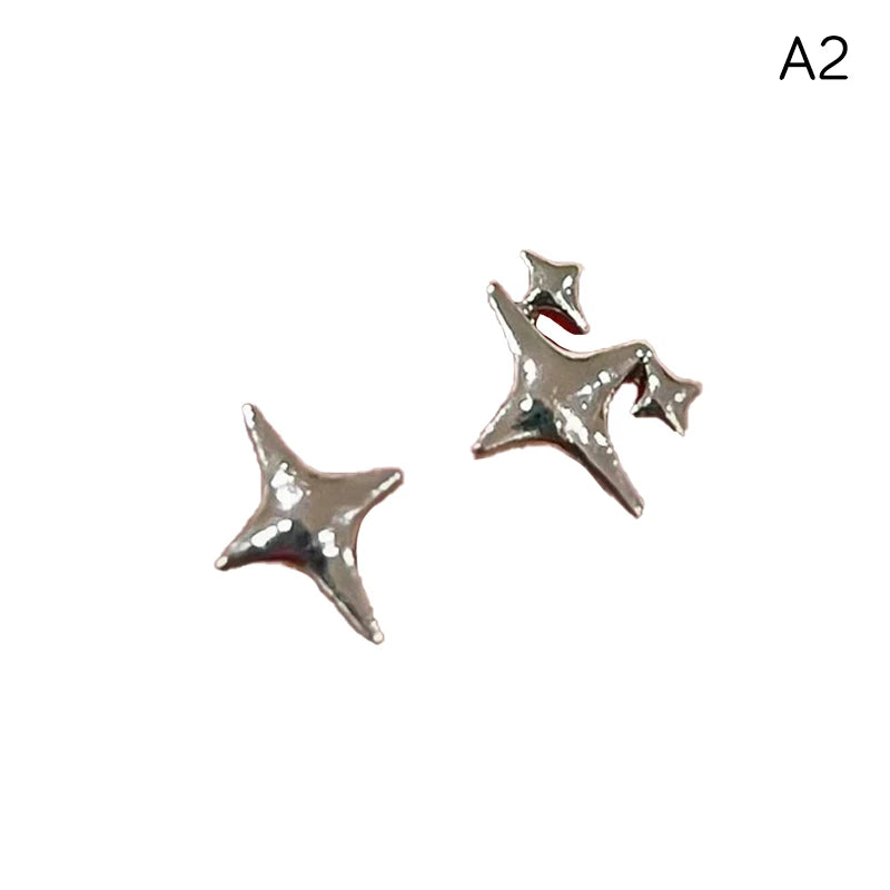 Gothic Punk Style Metal Drop Earrings Black/Silver Color Stars Cross Pendientes Fashion For Women Men Rock Jewelry
