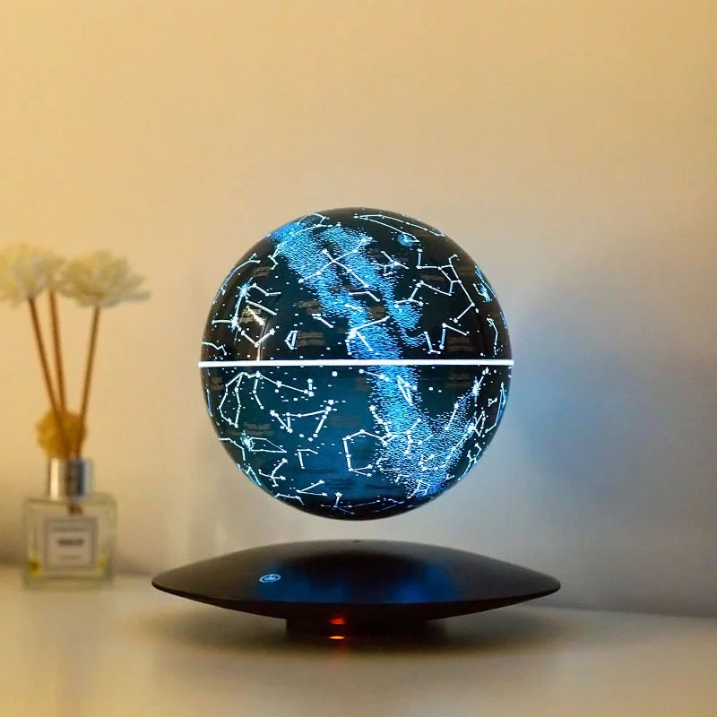 Levitating Lamp Magnetic Levitation Globe LED Earth Floating Lamp Rotating Globe Zodiac Bedside Lights Novelty Gifts