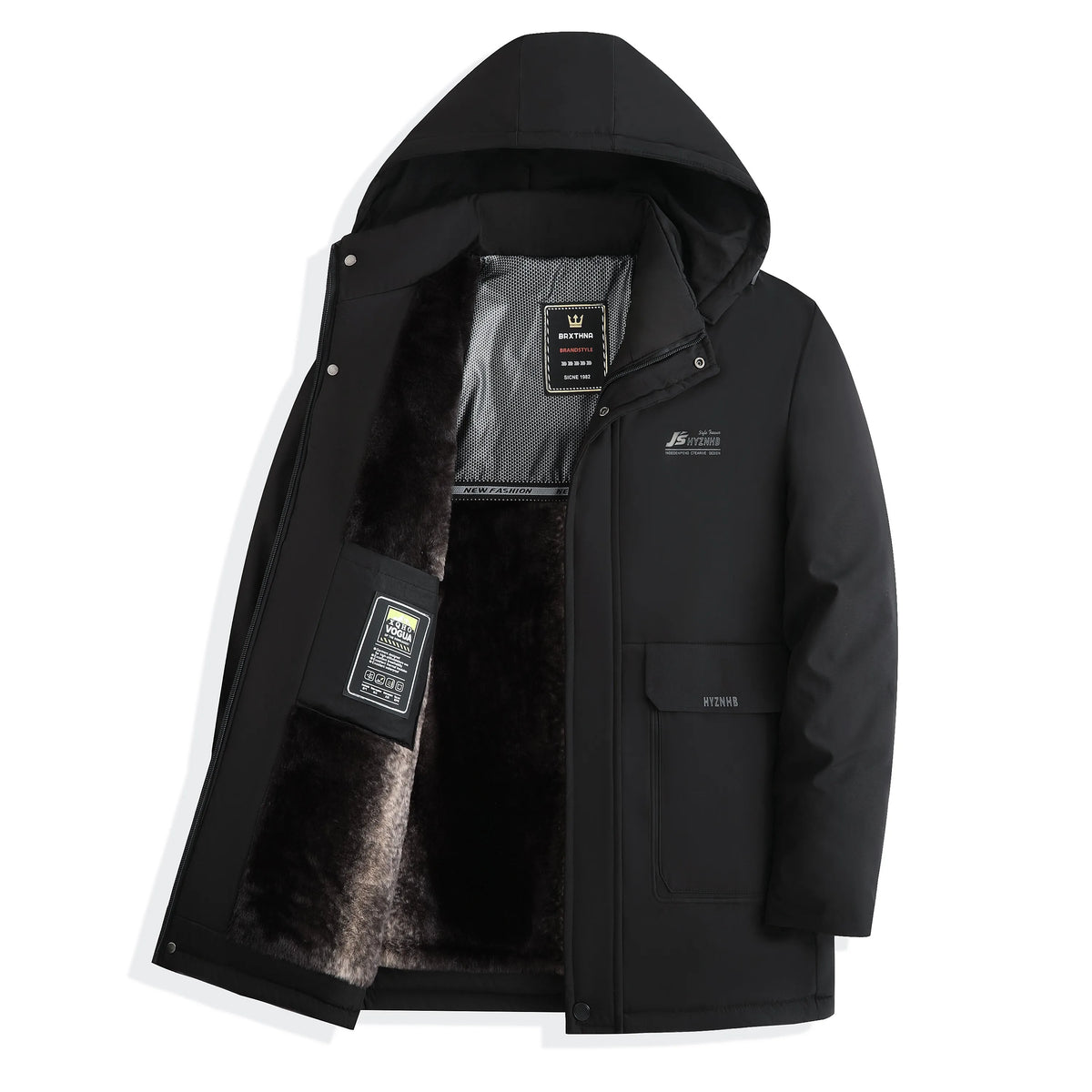 Winter New Outdoor Jet Ski Snow Warm Parkas Jacket Coat Men Outwear  Casual Hat Waterproof Thick Fleece Slim Parka Male