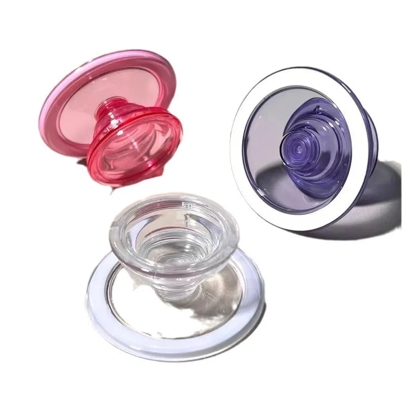Pink round For Magsafe Magnetic Phone Grip Tok Griptok Stand For iPhone Funny Foldable Wireless Charging Holder