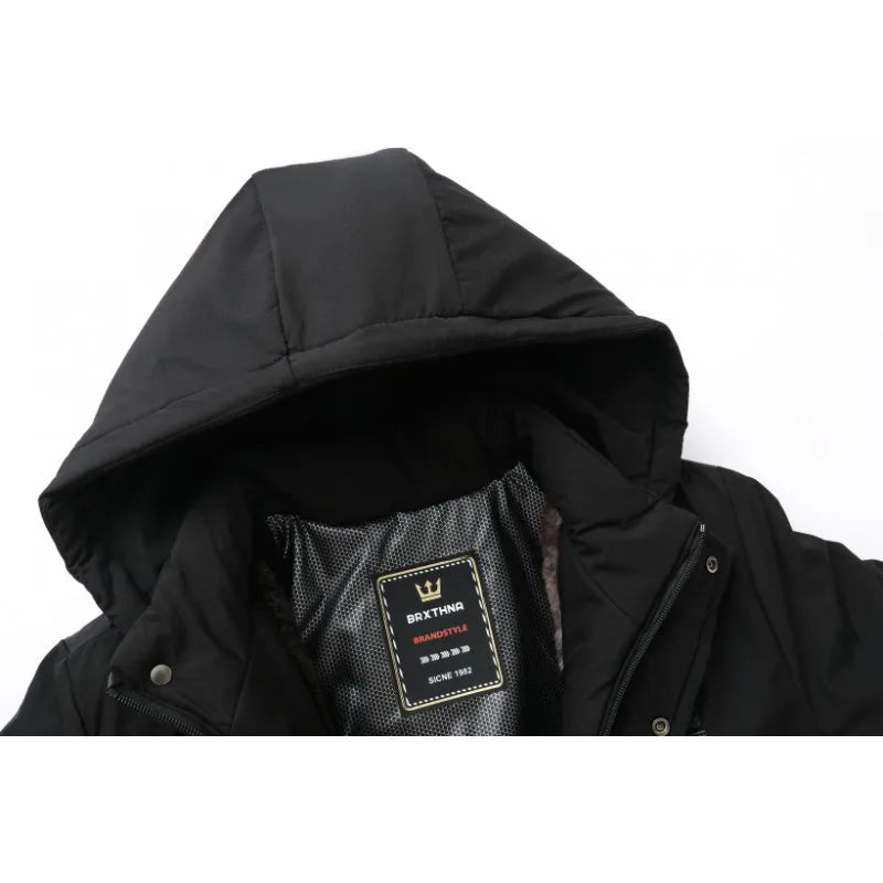 Winter New Outdoor Jet Ski Snow Warm Parkas Jacket Coat Men Outwear  Casual Hat Waterproof Thick Fleece Slim Parka Male