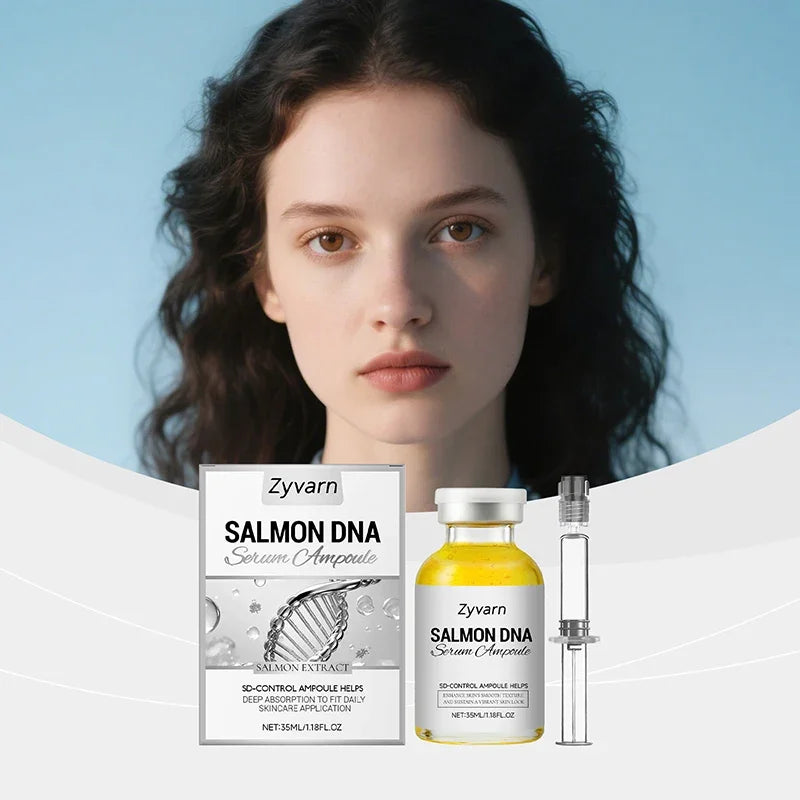 Korean Salmon Ampoule Serum PDRN Lifting Firming Radiating Skin Gentle Nourish Moisturizing Facial Serum Refresh Bouncy Essence