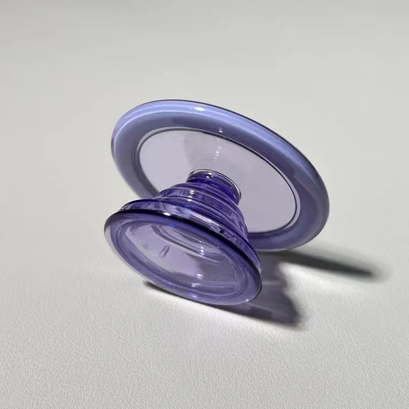 Pink round For Magsafe Magnetic Phone Grip Tok Griptok Stand For iPhone Funny Foldable Wireless Charging Holder