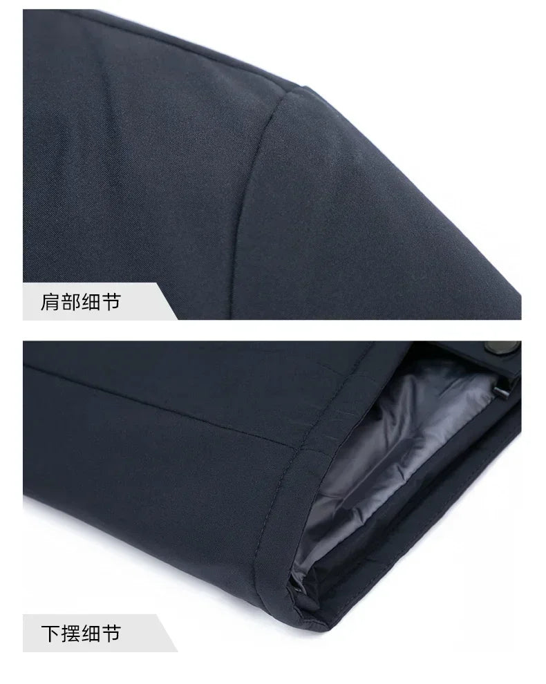 New Brand Designer Casual  Men Jacket Fashion Outwear Parkas Longline Windbreaker Coats Top Quality Winter Thicken Men Clothing
