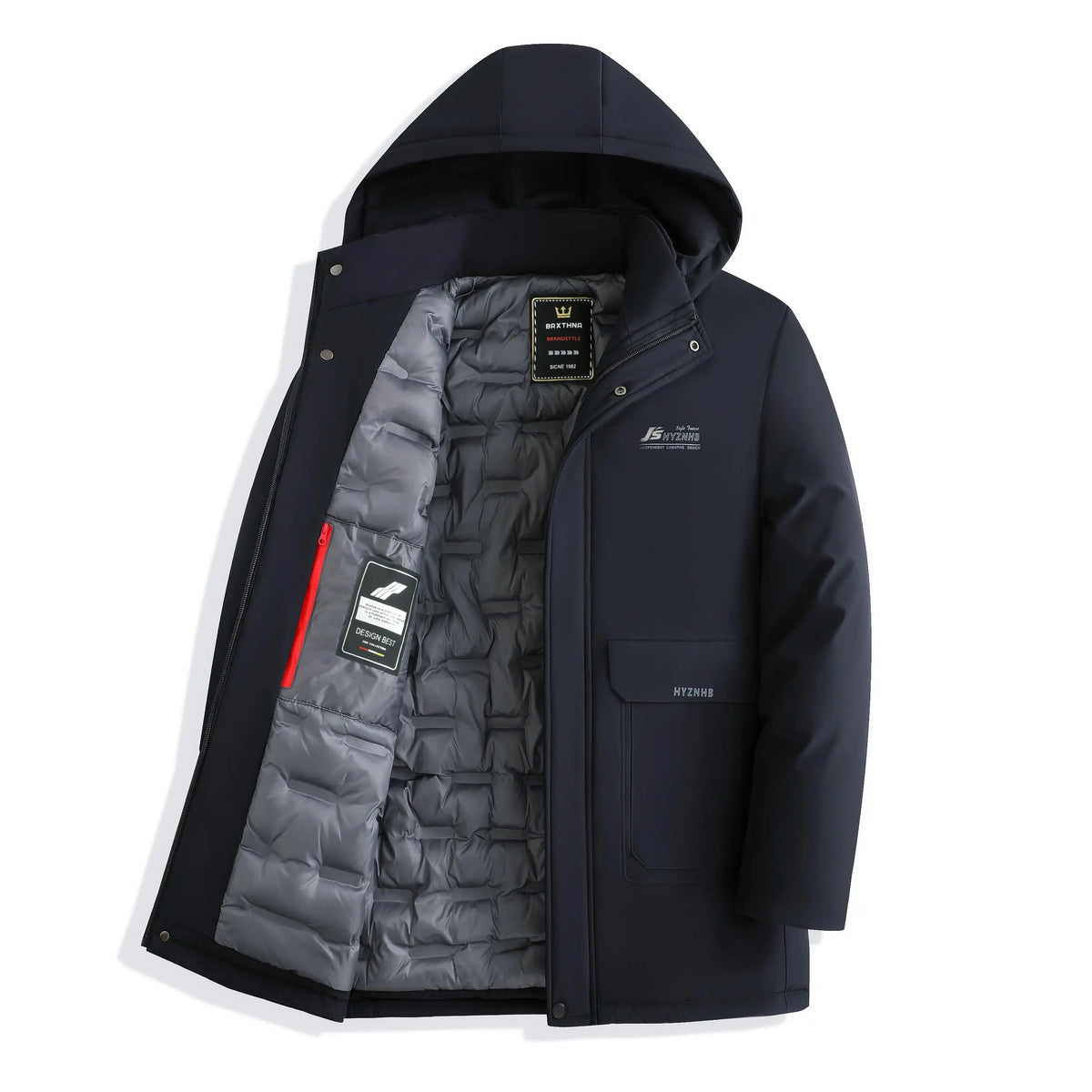 Winter New Outdoor Jet Ski Snow Warm Parkas Jacket Coat Men Outwear  Casual Hat Waterproof Thick Fleece Slim Parka Male