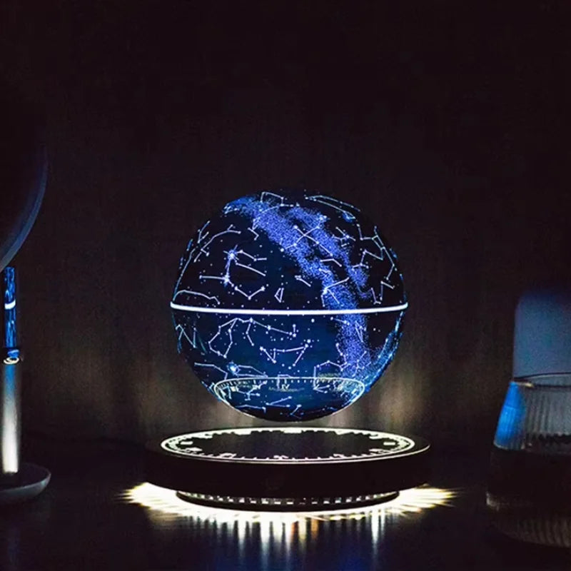 Levitating Lamp Magnetic Levitation Globe LED Earth Floating Lamp Rotating Globe Zodiac Bedside Lights Novelty Gifts
