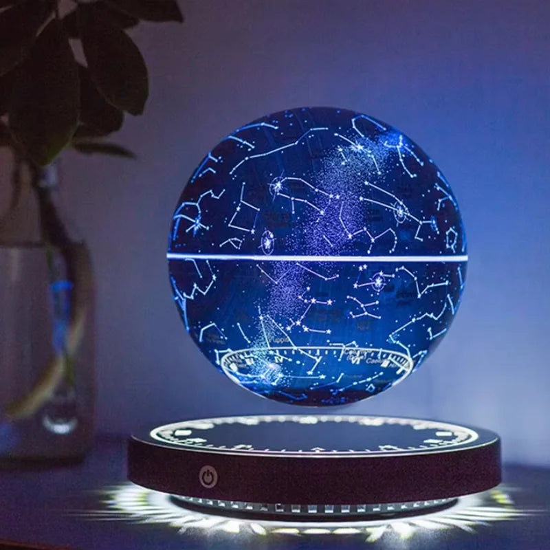 Levitating Lamp Magnetic Levitation Globe LED Earth Floating Lamp Rotating Globe Zodiac Bedside Lights Novelty Gifts