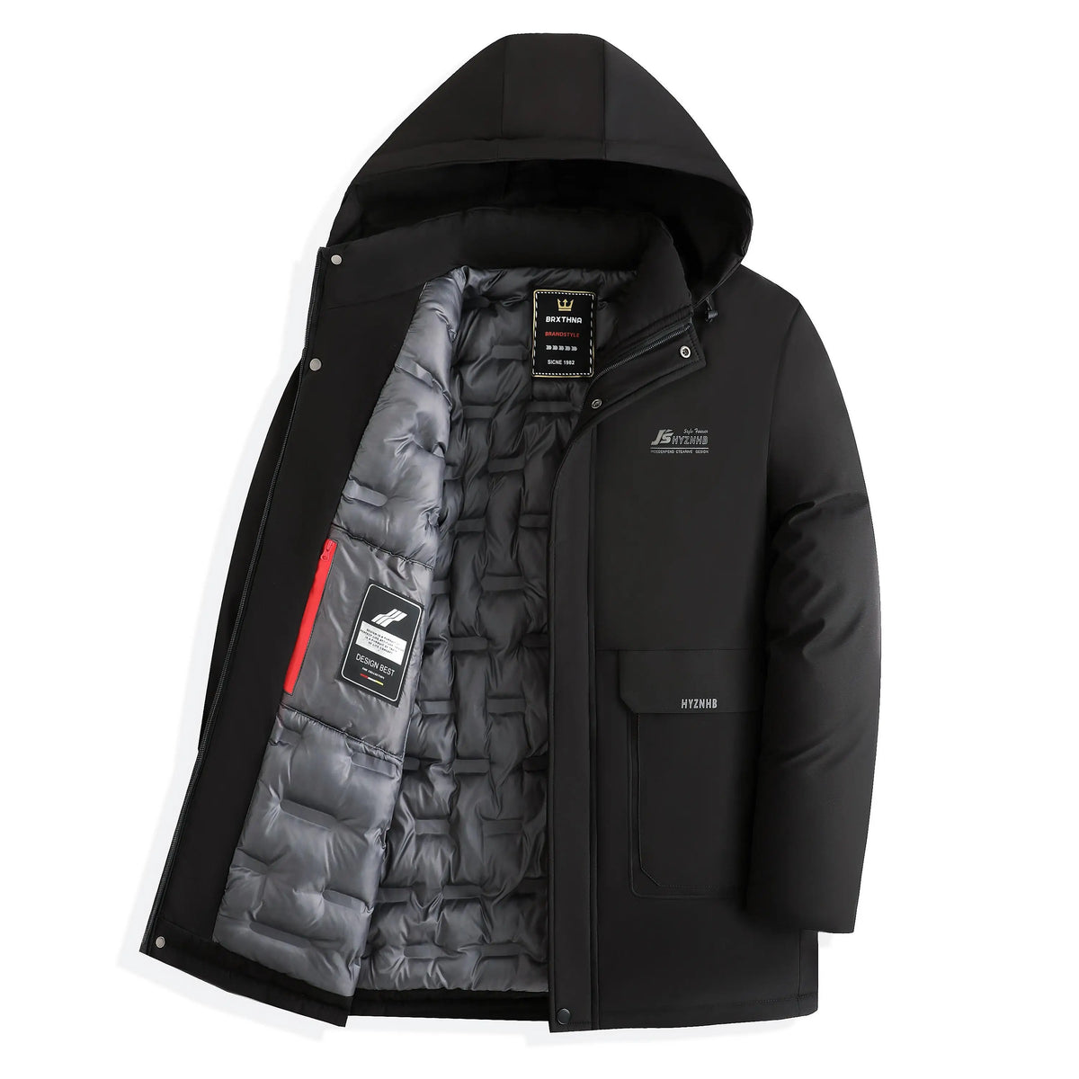 Winter New Outdoor Jet Ski Snow Warm Parkas Jacket Coat Men Outwear  Casual Hat Waterproof Thick Fleece Slim Parka Male