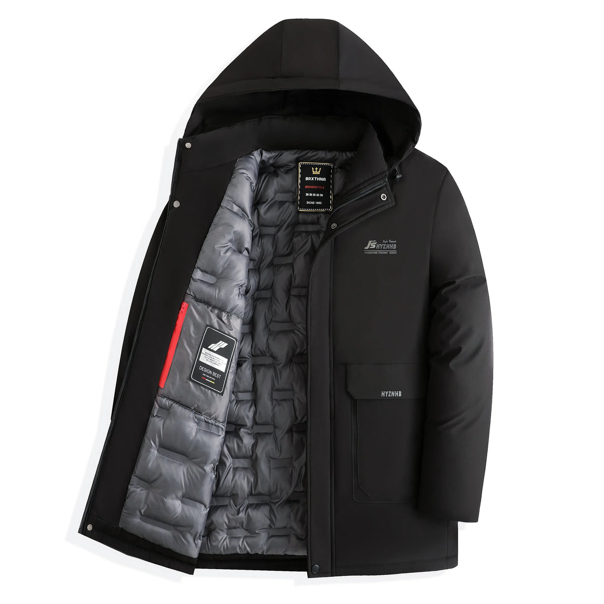 Winter New Outdoor Jet Ski Snow Warm Parkas Jacket Coat Men Outwear  Casual Hat Waterproof Thick Fleece Slim Parka Male