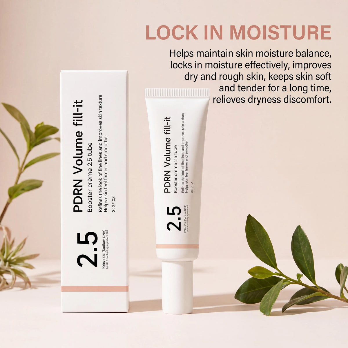 PDRN Volume fill it Booster Cream for Forehead Smile Lines & Skin Wrinkle Anti Aging Firming Facial Volume Cream Daily Skin Care