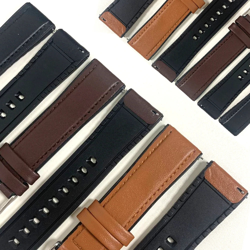 Leather Silicone 22mm Strap For HUAWEI WATCH GT 6 Pro GT6 GT5 GT4 46mm Bracelet For HUAWEI WATCH 5 4 pro 46mm Buds Ultimate Band