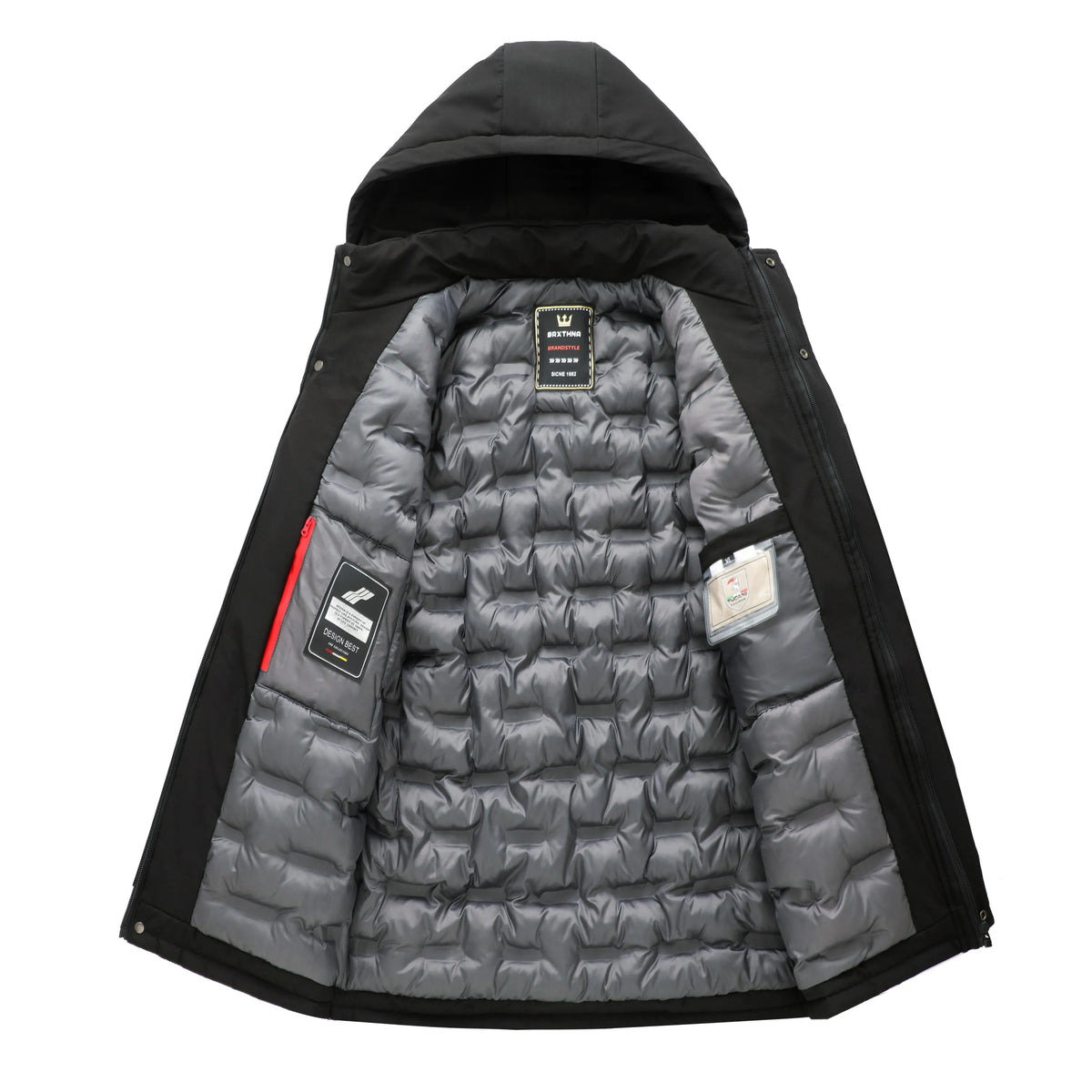Winter New Outdoor Jet Ski Snow Warm Parkas Jacket Coat Men Outwear  Casual Hat Waterproof Thick Fleece Slim Parka Male