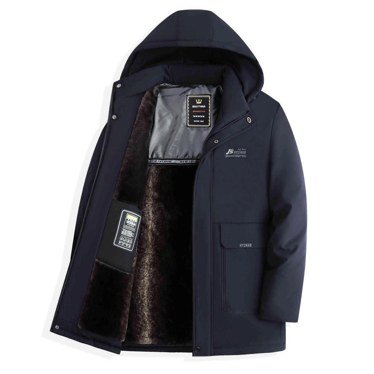 Winter New Outdoor Jet Ski Snow Warm Parkas Jacket Coat Men Outwear  Casual Hat Waterproof Thick Fleece Slim Parka Male