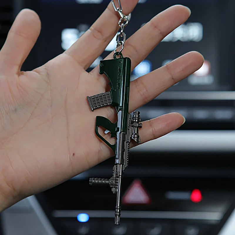 PUBG Keychain Survival Gun Helmet Shape Key Chain Fashion FPS CS Game Keyring Car Bag Pendant Gifts for Men Boyfriend Brothers