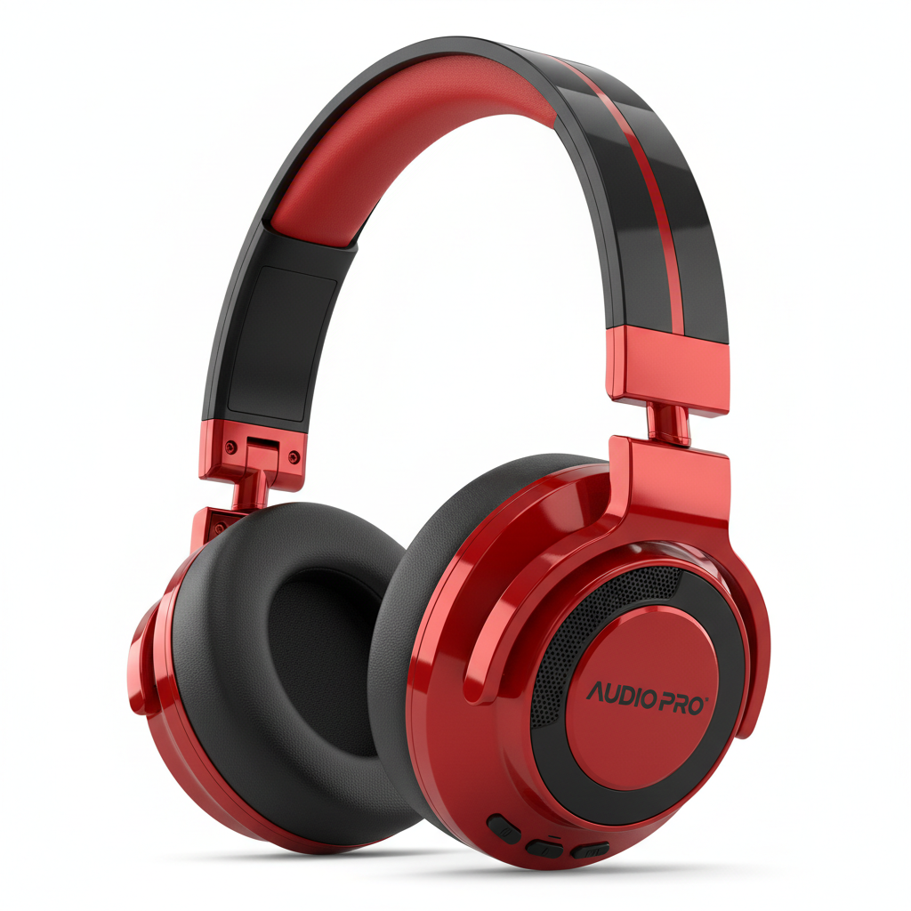 Red Black Headphones